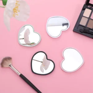 Modern Single-sided Heart-shaped Mirror Handheld Little Handheld Mirror High-definition Beauty Make-up Mirror Cosmetic 1