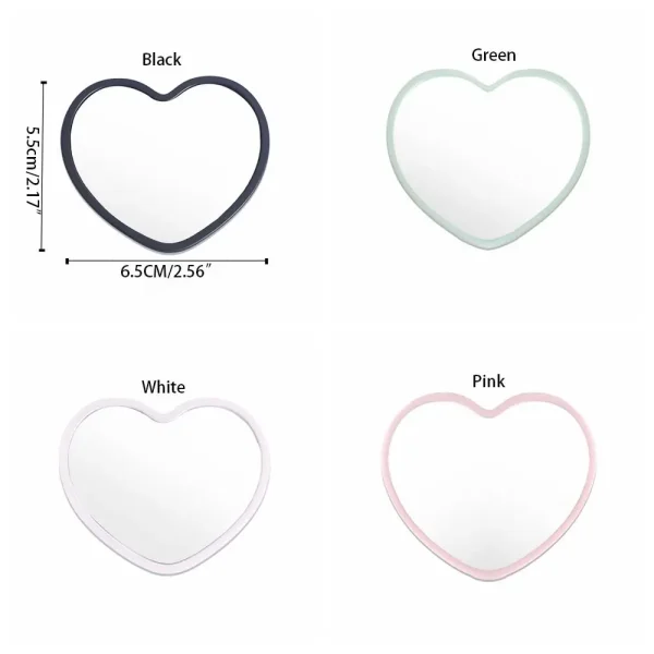 Modern Single-sided Heart-shaped Mirror Handheld Little Handheld Mirror High-definition Beauty Make-up Mirror Cosmetic 6