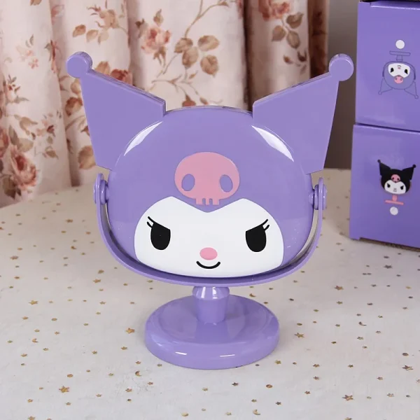 Sanrio Female Student Dormitory with Mirror Kuromi Portable Desktop Mirror Hello Kitty Cartoon Cute Decorative Mirror Gift 4