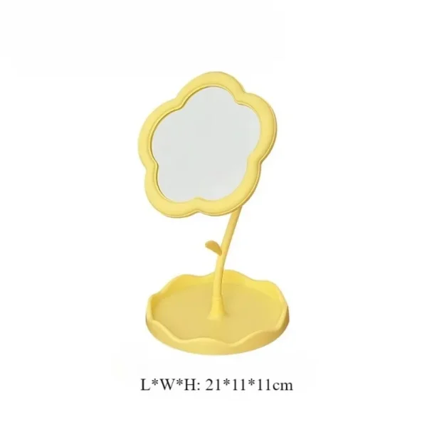 Desktop Makeup Mirror Dormitory Bedroom Rotating Make Up Mirror Sunflower Shaped Looking Glass Home Decoration Dressing Glass 6