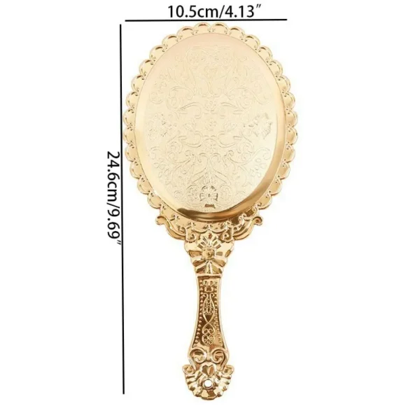 High Definition Handheld Mirror Pattern Handle Easy to Carry Portable Dressing Mirror Odorless Carved Small Mirror Living Room 5