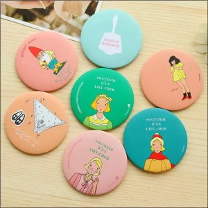 Colorful Pocket Cosmetic Decorative mirror Sweet Cartoon Portable Small Mirror Mini Makeup Mirror Gift 1pcs 1