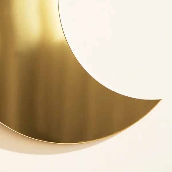 Gold Moon Mirror Acrylic Makeup Mirror Hanging Decorative Mirrors for Wall Bedroom Living Room Bathroom Apartment Home Decor 4