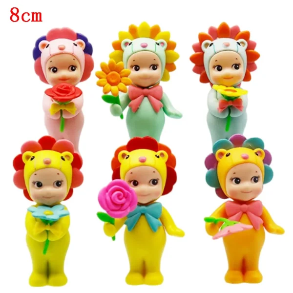 Anime Sonny Angel Flower Series Kids Toys Angel Girls Candy House Series Figurines Trendy Toys Car Decorations Christmas Gifts 4