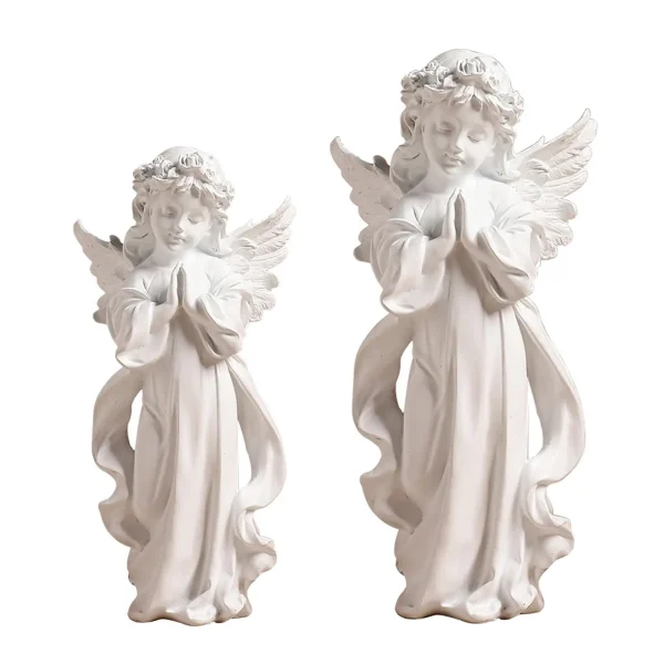 Cute Resin Praying Angel Figurine European Style Fairy Prayer Angel Shelf Sculpture Desktop Ornament Carving Crafts 1