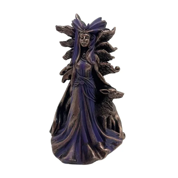 Hecate Greek Goddess Of Magic With Her Hounds Statue Figurine Modern Art Resin Witch Hound Sculpture Home Living Room Decoration 3