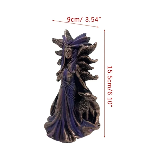 Hecate Greek Goddess Of Magic With Her Hounds Statue Figurine Modern Art Resin Witch Hound Sculpture Home Living Room Decoration 5
