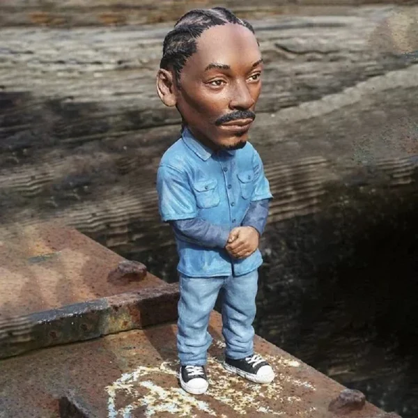 Tupac Figurine New Rapper Star Cool Hip Hop Guy Ornaments Creative Desktop Statue Home Living Room Office Decor Doll Rapper 3