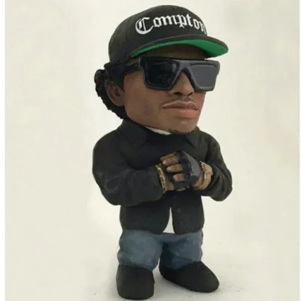 Tupac Figurine New Rapper Star Cool Hip Hop Guy Ornaments Creative Desktop Statue Home Living Room Office Decor Doll Rapper 4