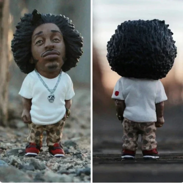 Tupac Figurine New Rapper Star Cool Hip Hop Guy Ornaments Creative Desktop Statue Home Living Room Office Decor Doll Rapper 6