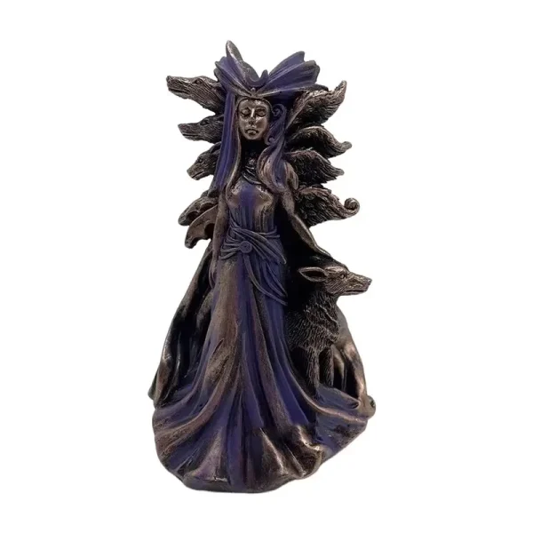 Hecate Greek Goddess Of Magic With Her Hounds Statue Figurine Modern Art Resin Witch Hound Sculpture Home Living Room Decoration 2