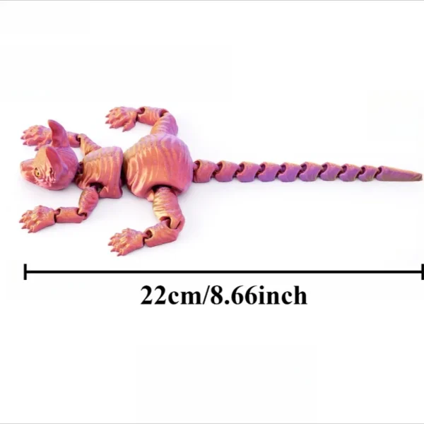 3D Printed Sphynx Cat Animals Toy Realistic Hairless Figurine Articulated Cat Fidget Toy for Cat Lover Collector Home Decoration 6