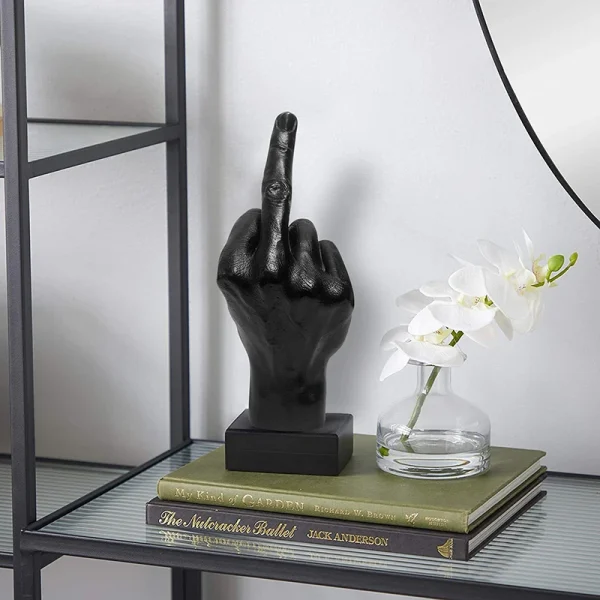 Resin Ornaments Of Middle Finger Statue Upright Middle Finger Arts Crafts Desktop Gesture Figurine Sculpture Living Room Dec 2