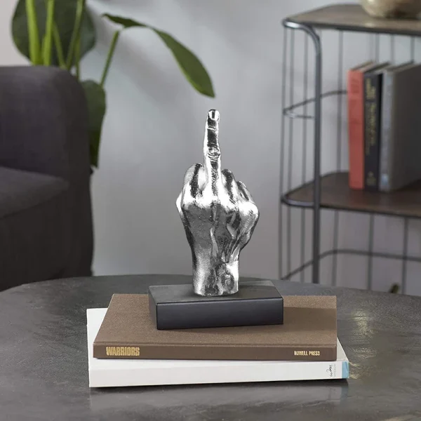 Resin Ornaments Of Middle Finger Statue Upright Middle Finger Arts Crafts Desktop Gesture Figurine Sculpture Living Room Dec 4