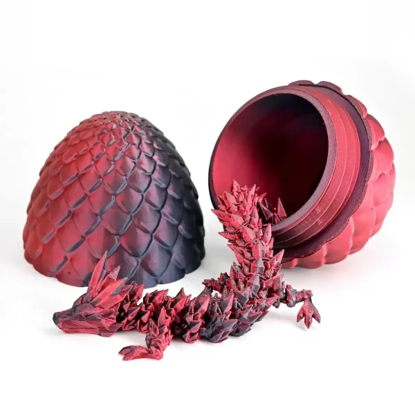 3D Printed Dragon Egg Dragon Model Holiday Gift Decorative Model Full Color Crystal Collection Sculpture Children's Toy Crafts 3