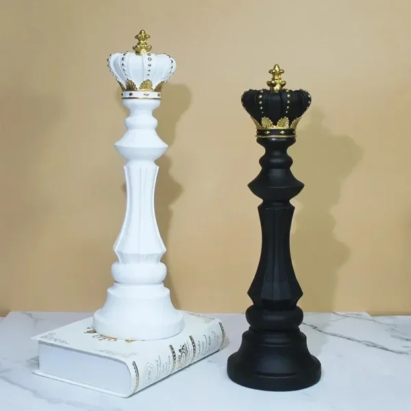 Modern Resin International Chess Figurine Chessmen Ornaments Chessmen Sculpture Home Desktop Decor Art Display 4