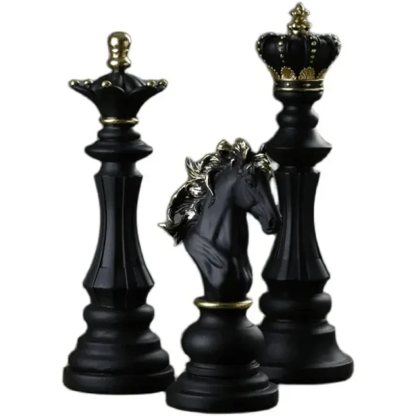 Modern Resin International Chess Figurine Chessmen Ornaments Chessmen Sculpture Home Desktop Decor Art Display 5