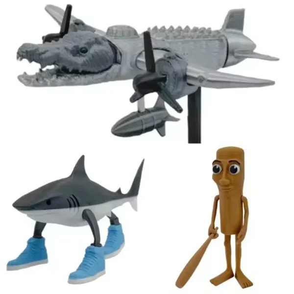 New Tung Tung  Figure Toy Tralalero Tralala Toy  Sahur Toy Tralalero Tralala Shark Figurine Decorative Ornaments Gifts 1