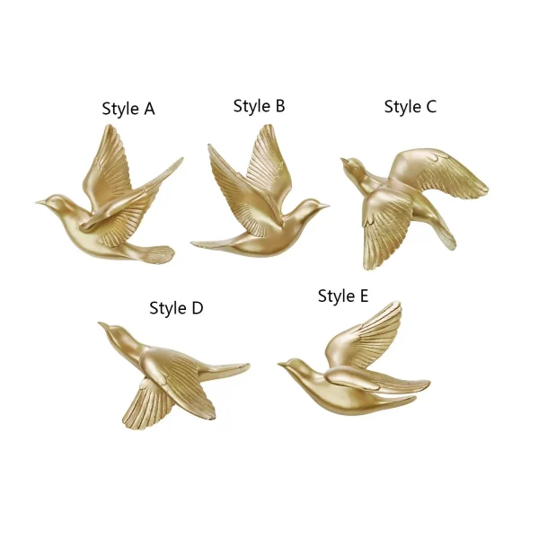 Sparrows Swallows Wall Mounted Decor Perfect Gift Simple Animal Figurine Creative 3D Hanging Swallows Sparrow Decor Ornament 2