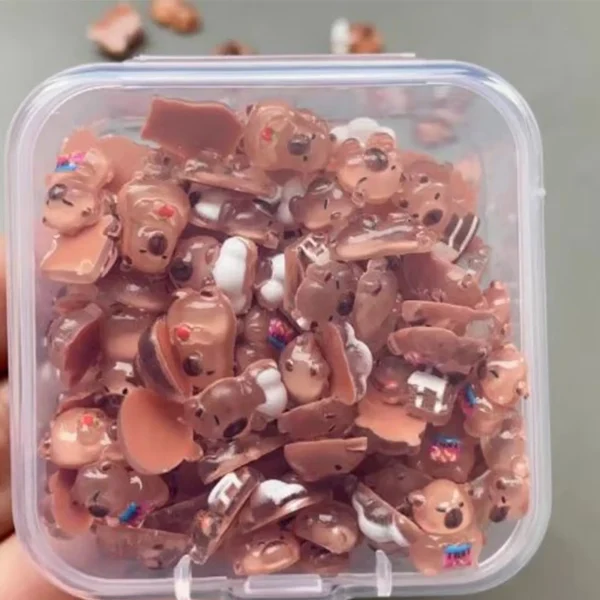 100pcs Mini Capybara Miniatures, Animal Figurines Fairy Garden Home Desk Ornament, Micro Landscape Diy Craft Decoration 3