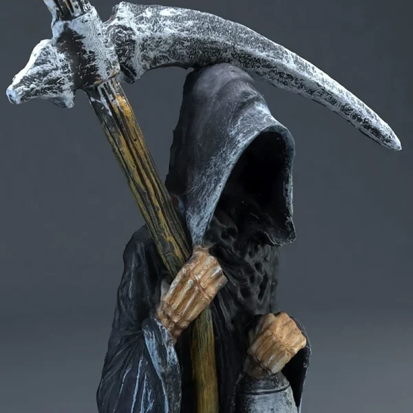 Holy Death Statue Standing Religious Decorative Figurine Grim Reaper Holding Scythe Statue Altar Halloween 3