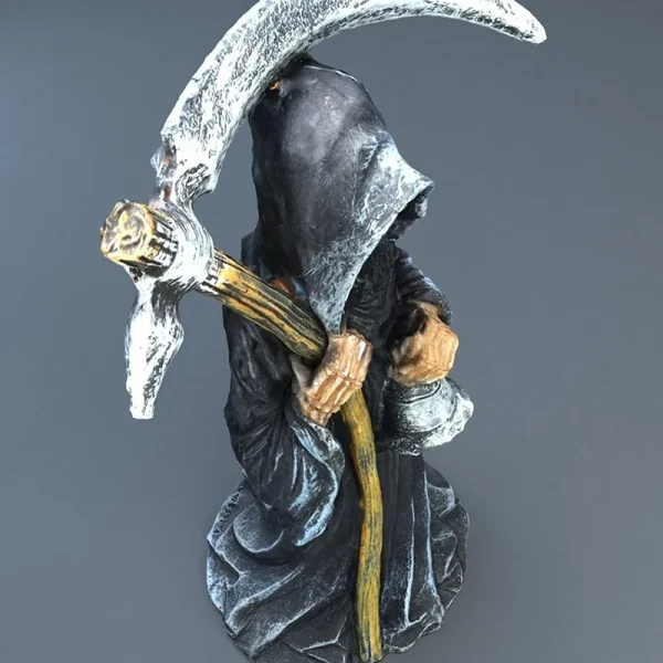 Holy Death Statue Standing Religious Decorative Figurine Grim Reaper Holding Scythe Statue Altar Halloween 5
