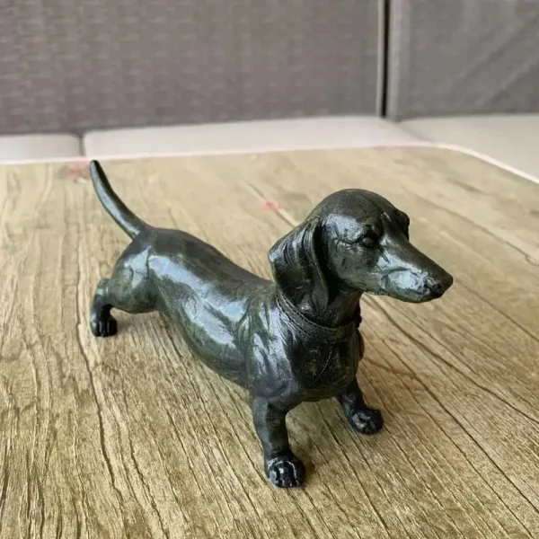 Dog Resin Dachshund Animal Pet Toys Figurine Black Ornament Animals Statue Craft Decoration Garden Sculpture Figures 2024 1