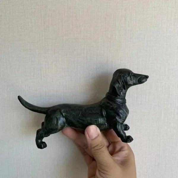 Dog Resin Dachshund Animal Pet Toys Figurine Black Ornament Animals Statue Craft Decoration Garden Sculpture Figures 2024 2