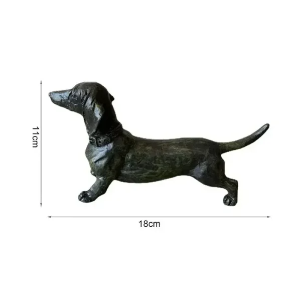 Dog Resin Dachshund Animal Pet Toys Figurine Black Ornament Animals Statue Craft Decoration Garden Sculpture Figures 2024 6
