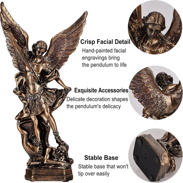 Resin San Miguel Arcangel Statue St Michael Figurine St Michael The Archangel Victoriously Over Satan Collection Sculpture 5