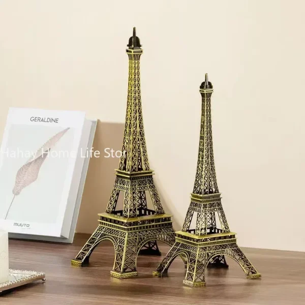 Bronze Paris Eiffel Tower Metal Crafts Home Decoration Accessories Figurine Statue Model Souvenir Home Interior Design 5