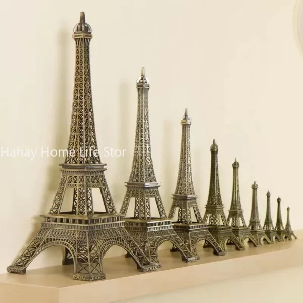 Bronze Paris Eiffel Tower Metal Crafts Home Decoration Accessories Figurine Statue Model Souvenir Home Interior Design 6
