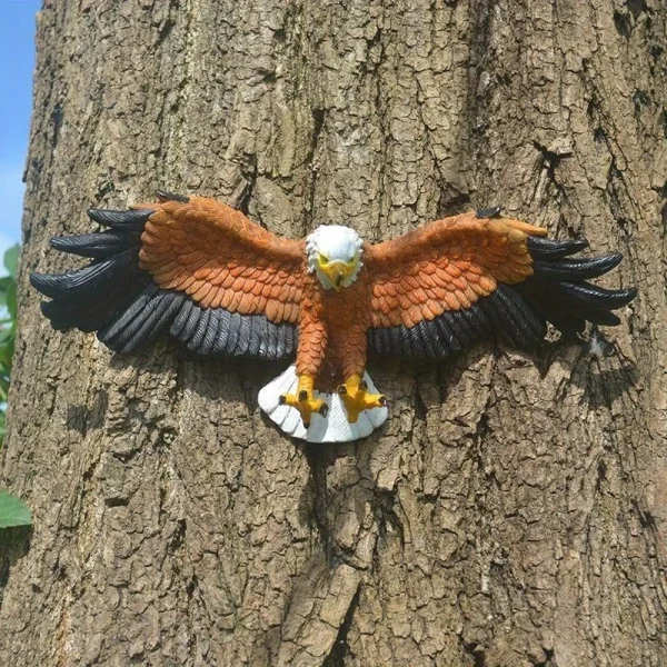 1pcs Eagle Wall Sculpture Resin Animal Hanging Ornament Eagle for Garden Home Decor Craft Gifts Figurines Small Eagle Flying 2