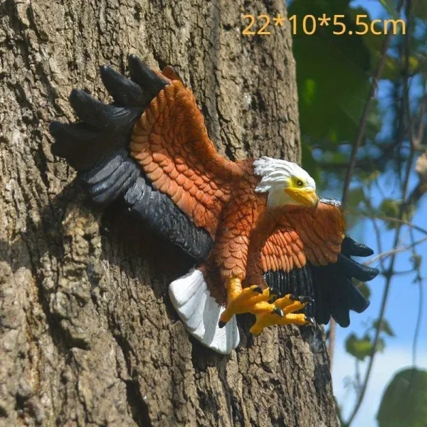 1pcs Eagle Wall Sculpture Resin Animal Hanging Ornament Eagle for Garden Home Decor Craft Gifts Figurines Small Eagle Flying 5