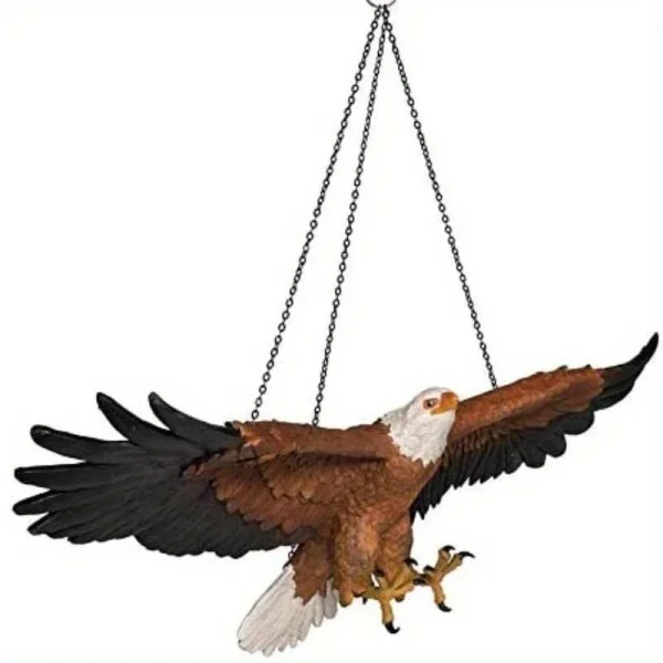 1pcs Eagle Wall Sculpture Resin Animal Hanging Ornament Eagle for Garden Home Decor Craft Gifts Figurines Small Eagle Flying 6