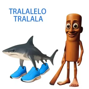 Shark Figurine Tungtungsahur Figure Funny Doll Desktop Decoration Tralalero Tralala Figure Movable Articulated 3D Printed Toy 1