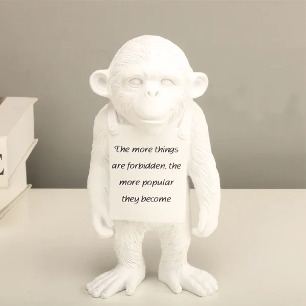 Banksy Monkey Gorilla Resin Statue Sculpture Street Art Craft Desk Figurines For Interior Home Decoration Accessories 2