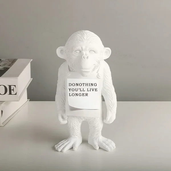 Banksy Monkey Gorilla Resin Statue Sculpture Street Art Craft Desk Figurines For Interior Home Decoration Accessories 3