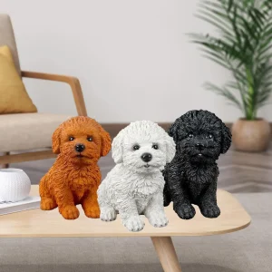 Creative Dog Figurine Statue Sculpture Crafts Collection for Living Room Desktop Office Decor Ornament Kids Gift 1