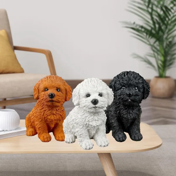 Creative Dog Figurine Statue Sculpture Crafts Collection for Living Room Desktop Office Decor Ornament Kids Gift 1
