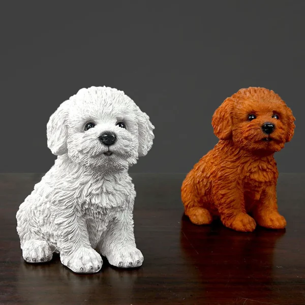 Creative Dog Figurine Statue Sculpture Crafts Collection for Living Room Desktop Office Decor Ornament Kids Gift 3