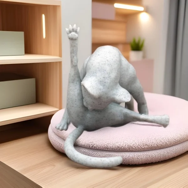 Home decor Funny Cat Figurine No Shame Cat Sculpture Resin Animals Statue Home Decor Unique Craft Decorative Ornaments 1