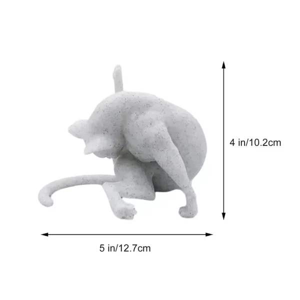 Home decor Funny Cat Figurine No Shame Cat Sculpture Resin Animals Statue Home Decor Unique Craft Decorative Ornaments 3