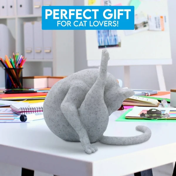 Home decor Funny Cat Figurine No Shame Cat Sculpture Resin Animals Statue Home Decor Unique Craft Decorative Ornaments 4