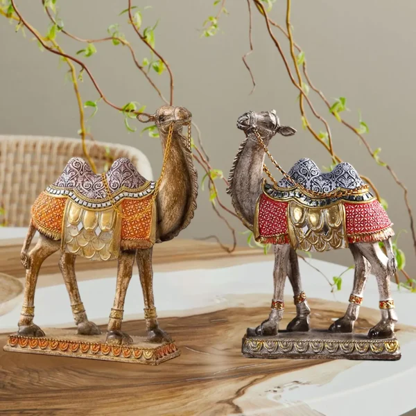 Camel Figurine Collection Camel Animal Statue Animal Camel Sculpture for Entrance Living Room Office Fireplace Birthday Gift 3
