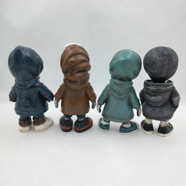 1Pcs Cool Skeleton Figurines, Skull Figurine Statue Decor, Miniature Skeleton Sculpture Resin - Decorative Halloween Ornaments C 2