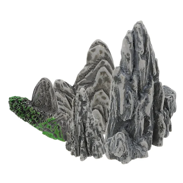 4 Pcs Artificial Mountain Rocks Fake Garden Stones Rockery Miniature Landscape Ornament Resin Simulation Decor Models Figurine 3