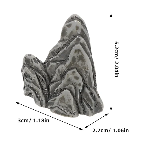 4 Pcs Artificial Mountain Rocks Fake Garden Stones Rockery Miniature Landscape Ornament Resin Simulation Decor Models Figurine 6