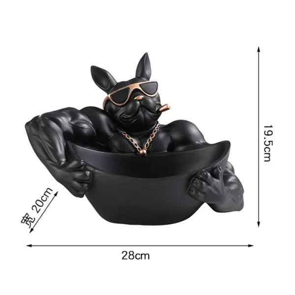 Creative Cool Dog Figurine Bulldog Statue Storage Box Animal Ornament Resin Craft Art Sculpture Figurine Home Decoration Gift 3