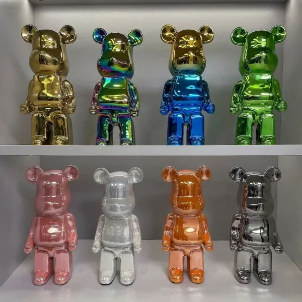28cm Aesthetic Bear Figure Ceramics Violent Bear Statues Figurine Sculptures Decor Luxury Living Room Decoration Home Ornament 2